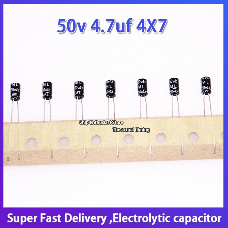 10 Uds Rubycon condensador electrolítico de aluminio importado 50V 4,7 uf 4x7 rubí japonés ml 105 grados pequeño volumen