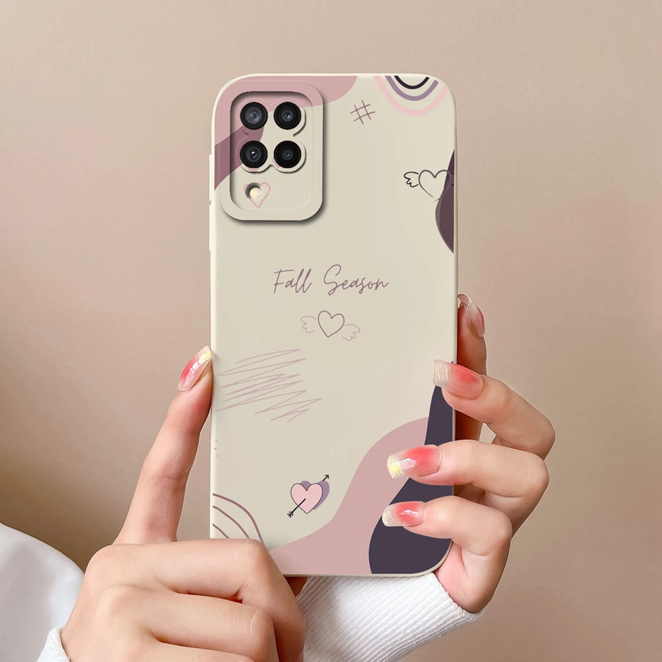 Para Samsung A12 M12 F12 Funda creativa de silicona líquida suave protección de cámara Funda trasera de teléfono para Galaxy A12 A M F 12 Funda Capa - imagen 4