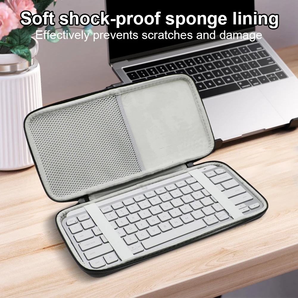 Estuche rígido de EVA para teclado iluminado, bolsa de transporte de viaje, estuche de almacenamiento para teclas Logitech MX, Mini teclado para teclas MX S - imagen 3