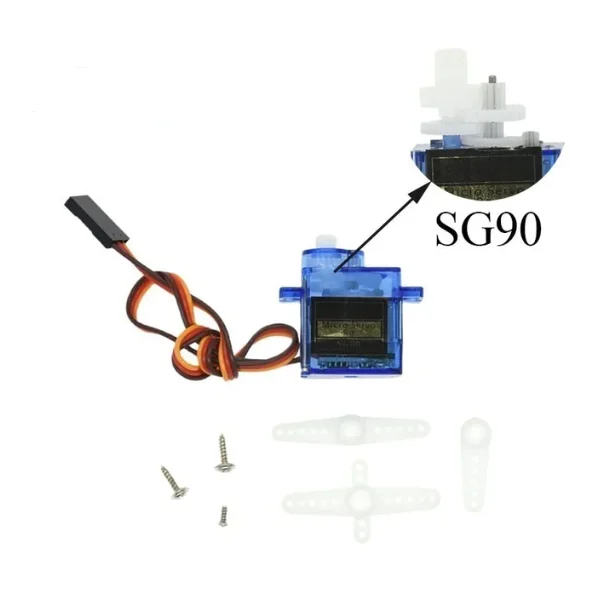 Servo SG90 MG90S DC4.8-6V 9g Servo 450 Servolley de helicóptero 90-180 grados 360 grados SG92R 2,5 kg DC4.8V 90-180 grados - imagen 4