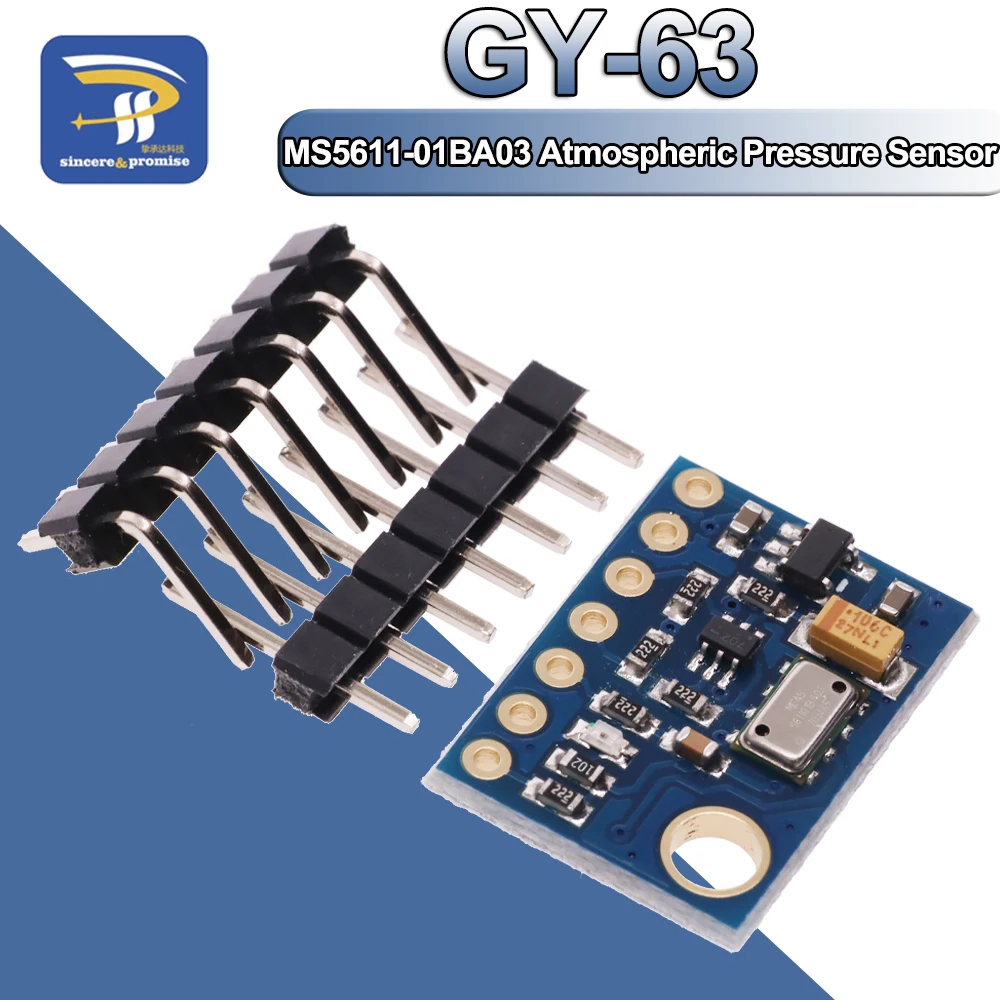 Módulo de Sensor de presión atmosférica MS5611-01BA03 GY63 MS5611, placa electrónica DIY, IIC SPI, 24 bits, AD PCB para Arduino