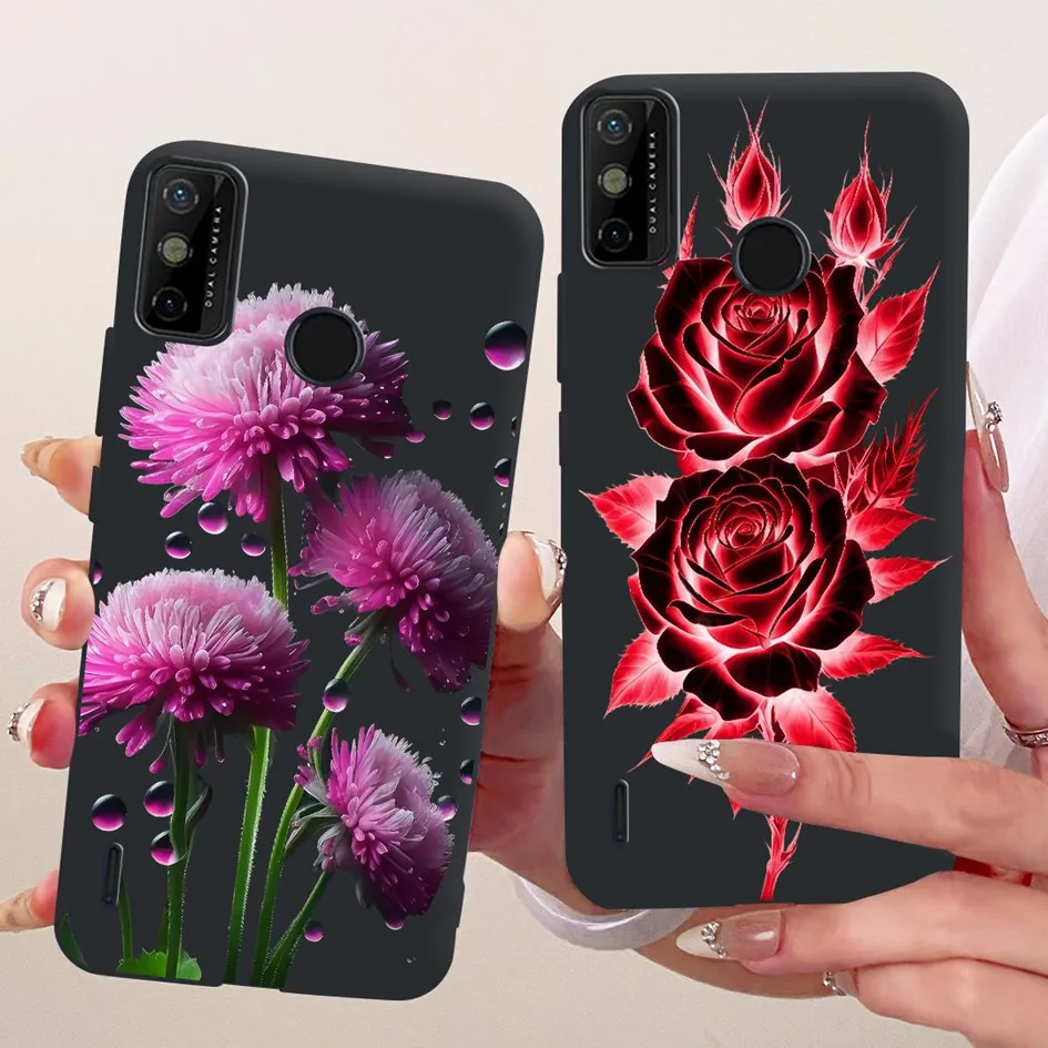 Funda para Tecno Spark 6 Go/ Spark Go 2020 / Spark Go 2021, funda Popular de silicona con flor y limón, funda suave para Tecno KE5j KE5k Capa - imagen 2
