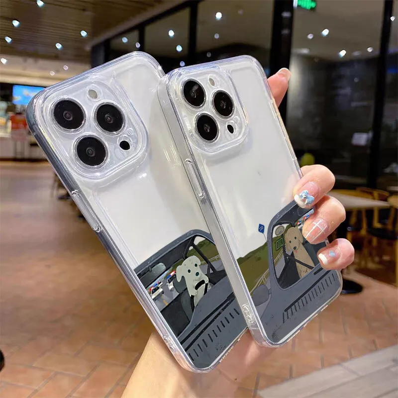 Funda creativa con forma de perro para coche Realme C53 C55 C67 C63 C33 C30 C35 C51 C21Y C25Y 8i 9i 9 10 12 Pro Plus 8 9 Pro 5G - imagen 4