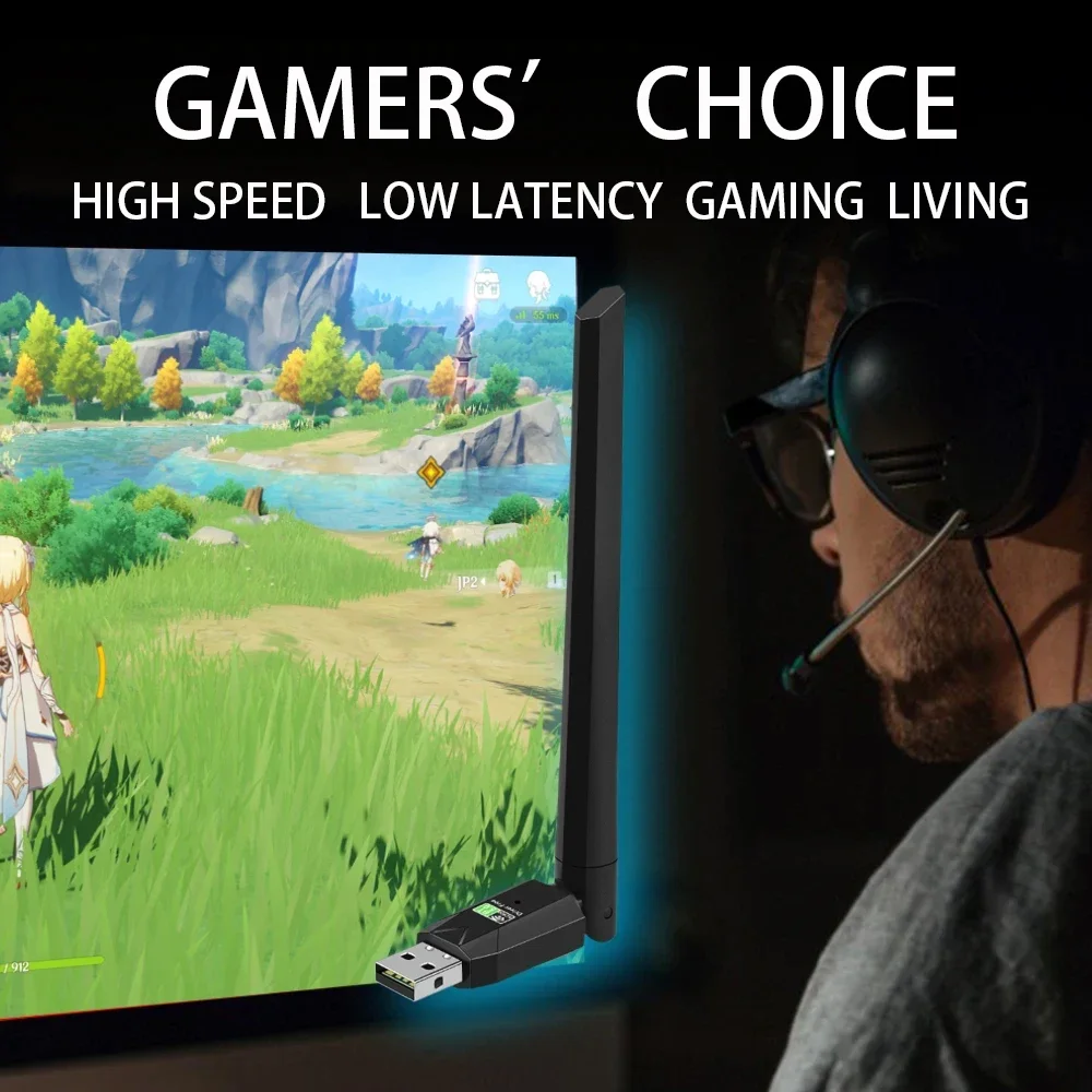 Kebidumei WIFI USB Bluetooth 5,0 adaptador AC600 tarjeta de red Dongle 2,4G 5G 802.11AC recepción de señal para PC/portátil controlador gratis - imagen 5