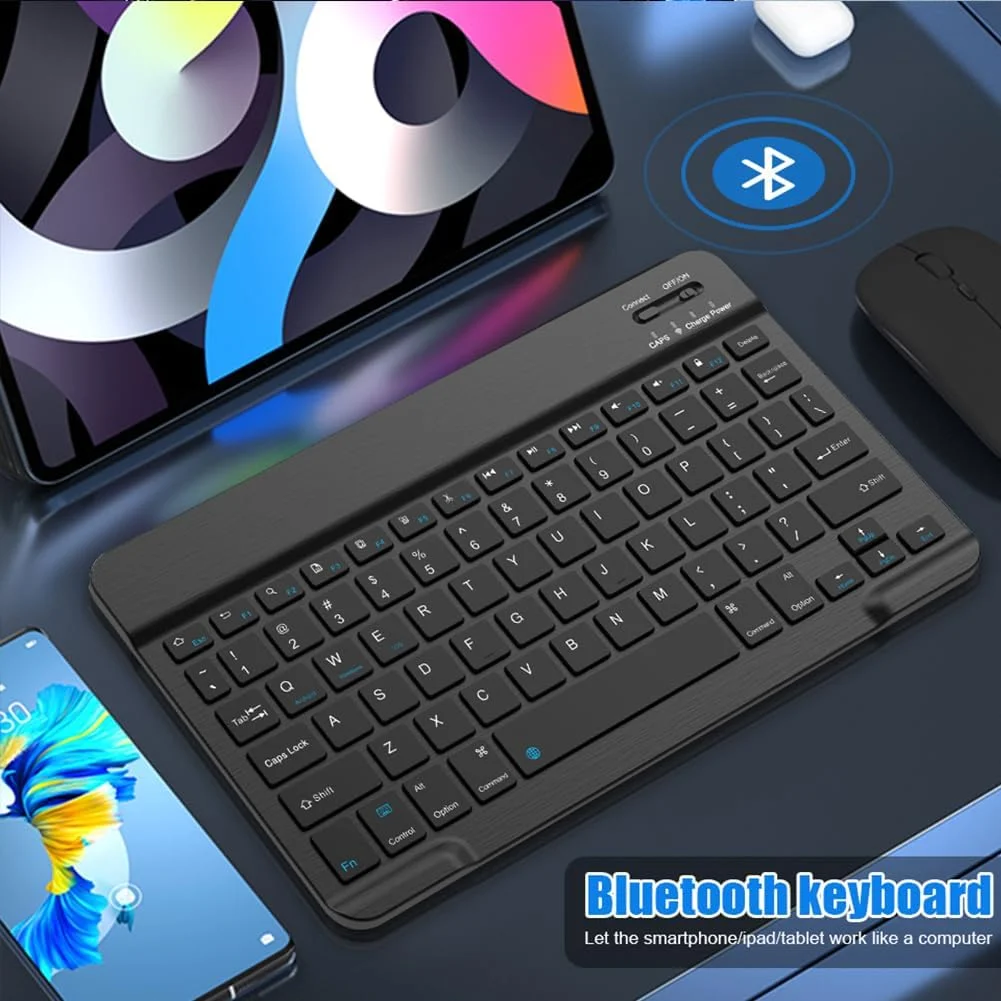 Teclado inalámbrico Bluetooth para Android IOS Windows Mini teclado para juegos de 78 teclas PC iPad Samsung redmi Tablet teclado