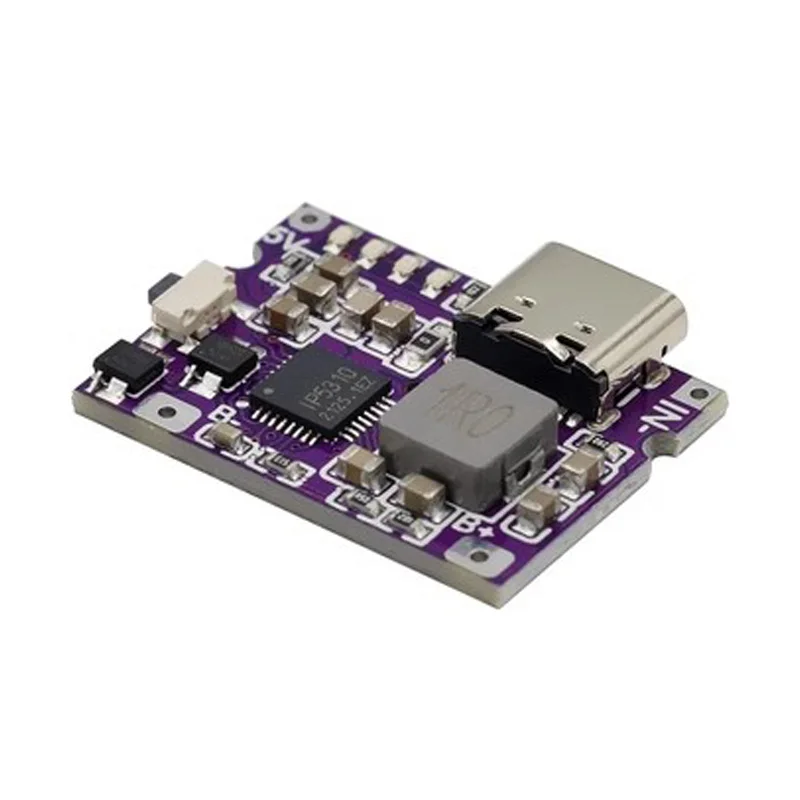 Convertidor de impulso USB tipo C, módulo de potencia de aumento IP5310, accesorios de Banco de energía móvil con interruptor indicador LED, 5V, 3.1A - imagen 5