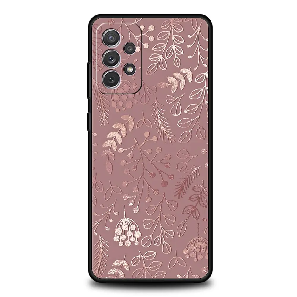 Funda de teléfono de mármol rosa dorado a la moda para Samsung A51 A71 A21S A17 A11 A15 A25 A23 A33 A53 A73 A07 A03S A05S A13 A35 A55 5G - imagen 2