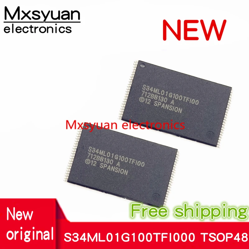 10PCS~100PCS/LOT S34ML01G100TFI00 S34ML01G100TFI000 S34ML01G100TF100 TSOP48 New original