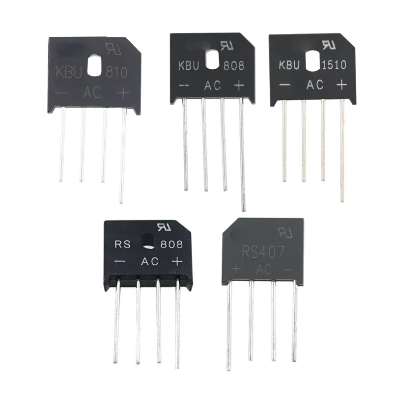 Puente Rectificador 4A 6A 8A 15A GBU406 GBU408 GBU608 GBU610 GBU806 GBU808 GBU1510 GBU606 GBU810 BL406 KBL410 KBL608 KBL610, 10 unidades - imagen 3