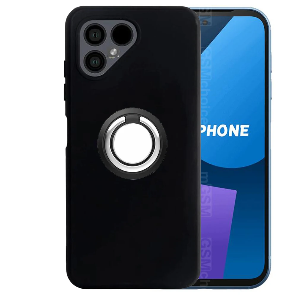 Funda con soporte de anillo para Fairphone 5, carcasa protectora trasera de silicona para teléfono Fairphone 5, TPU suave de 6,46 pulgadas