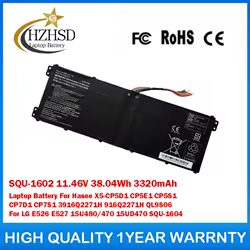 SQU-1602 11,46 V 38.04Wh 3320mAh batería del ordenador portátil para Hasee X5-CP5D1 CP5E1 CP5S1 CP7D1 CP7S1 3916Q2271H 916Q2271H QL9S06 LG E526