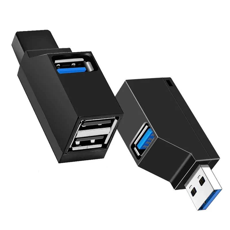 JUMPEAK Mini concentrador USB de 3 puertos, divisor USB 3,0 de alta velocidad, Plug and Play multipuerto para PC, portátil, Macbook, teclado, ratón, disco duro