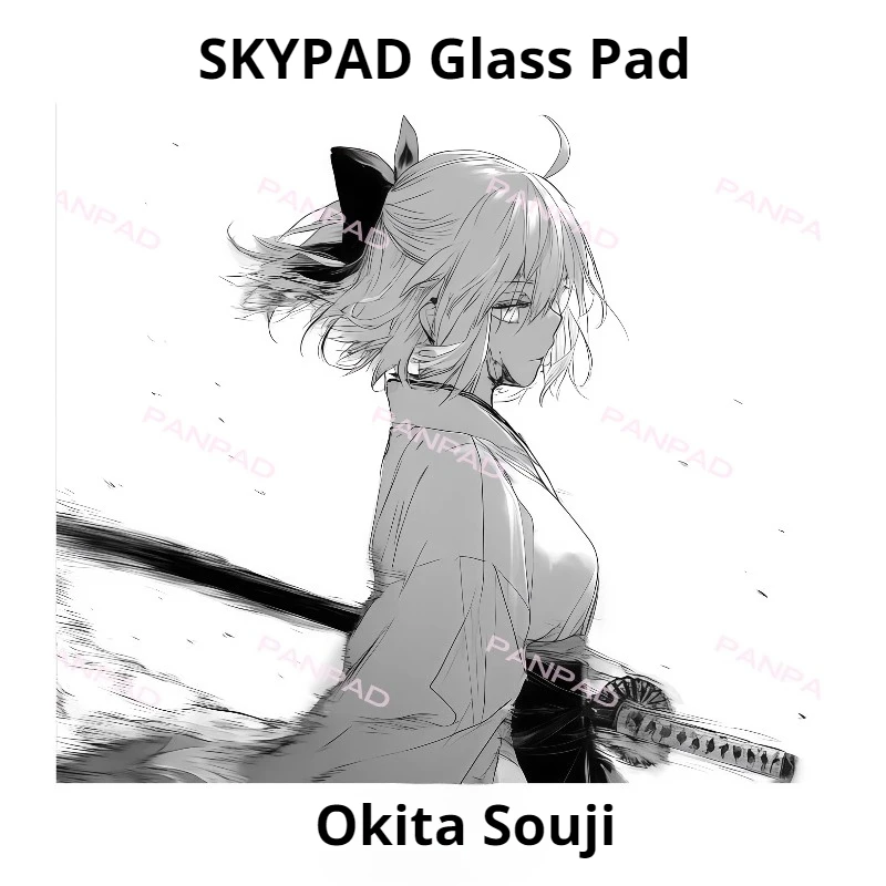 Alfombrilla de ratón de cristal para videojuegos Skypad, revestimiento de cobertura completa, imprimación, alfombrilla de ratón de Anime, Control preciso de velocidad de deportes electrónicos para regalo de juego FPS Csgo