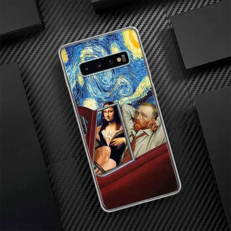 Funda de silicona de Van Gogh, Mona Lisa, arte divertido, para Samsung Galaxy M21, M30S, M31, M51, M32, M52, M12, Note 8, 9, 10 Lite, 20, Ultra J4, PLO - imagen 2
