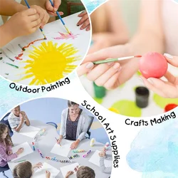 Botes Pintura Vacíos Superior con Tapa y Pinceles – Arte Escolar
