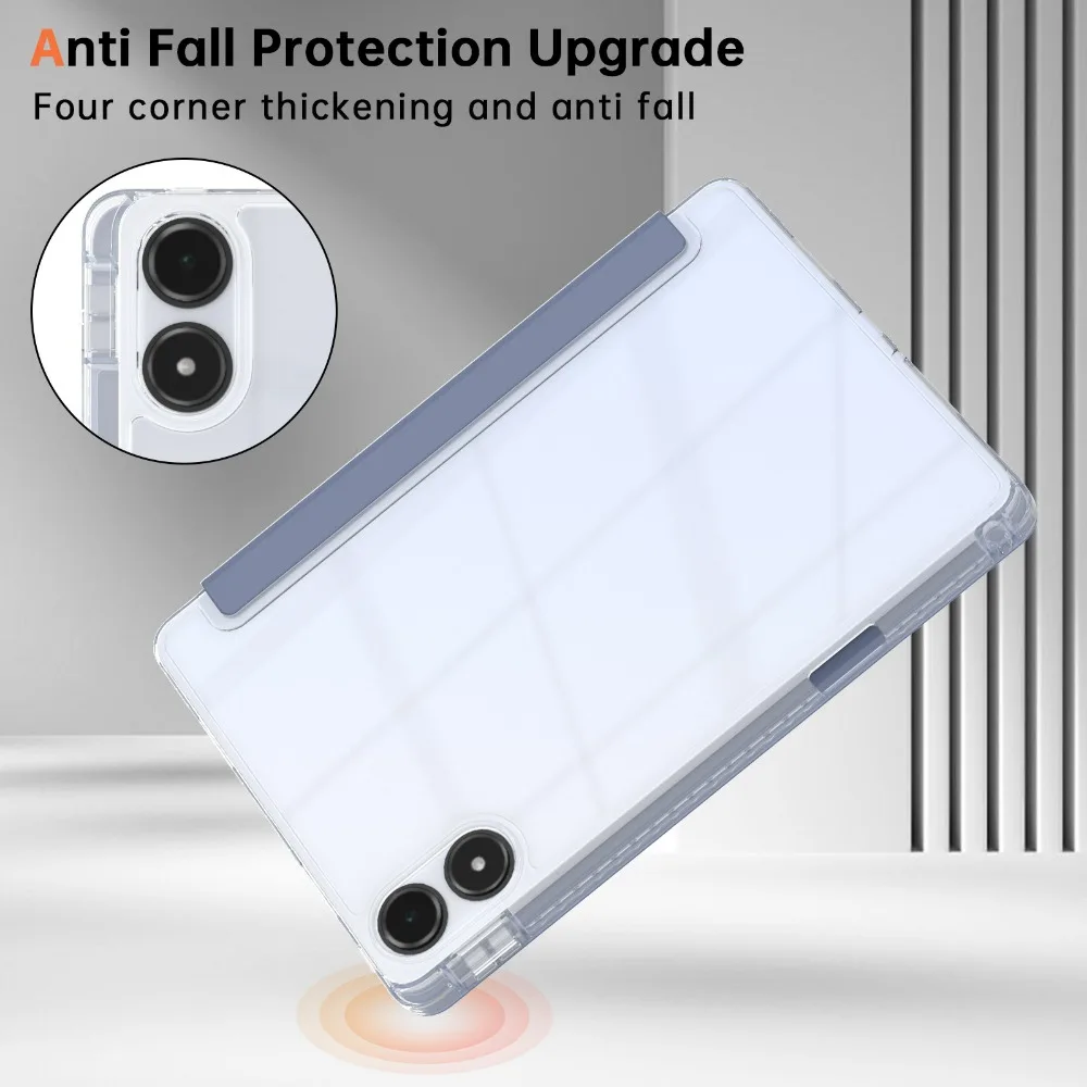 Para Redmi Pad Pro funda de 12,1 pulgadas 2024 funda con soporte abatible triple para Redmi Pad Pro Poco Pad 12 1 2024 con cubierta de suspensión automática - imagen 4
