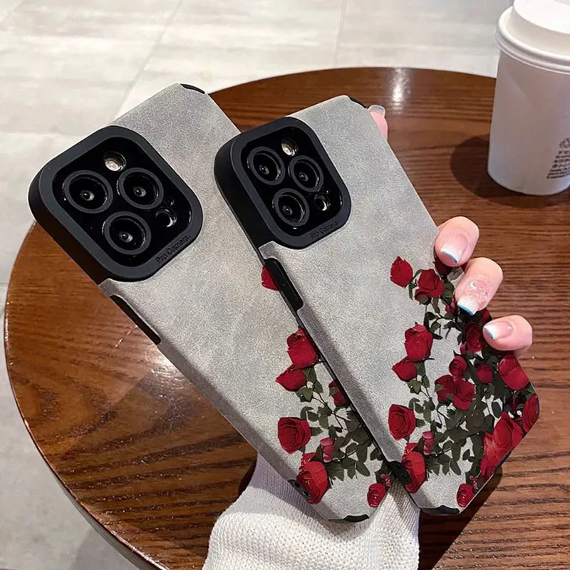 Para Funda iphone 17 15 14 13 12 11 Pro 16Pro Max mini 17Air 17Promax iphone16 Funda flor Fundas para teléfono - imagen 3