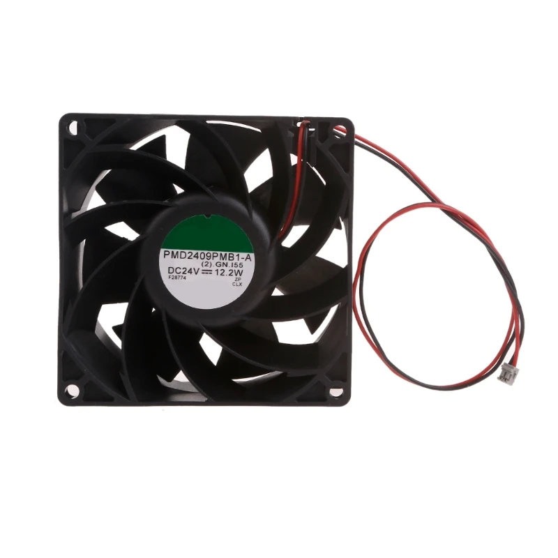 9x9x3.7cm PMD2409PMB1-A 9037 90mm 24V 12.2W 2Pin Ventilador enfriamiento del sistema Fanuc