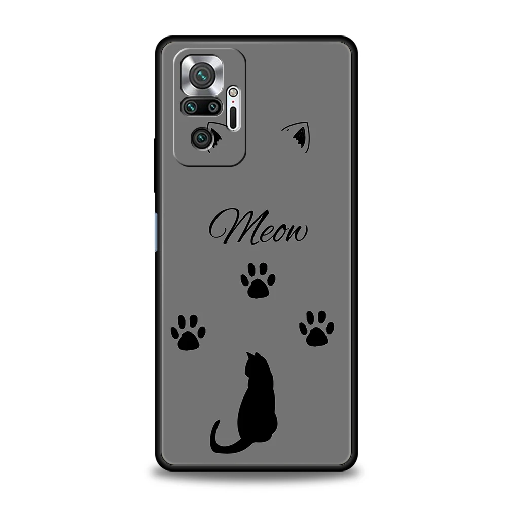 Funda de teléfono Cat Line Black Cats para Xiaomi Redmi Note 14 13 12 10 11 Pro Plus 14C 13C 12C 10C 9C 5G funda suave de TPU - imagen 4