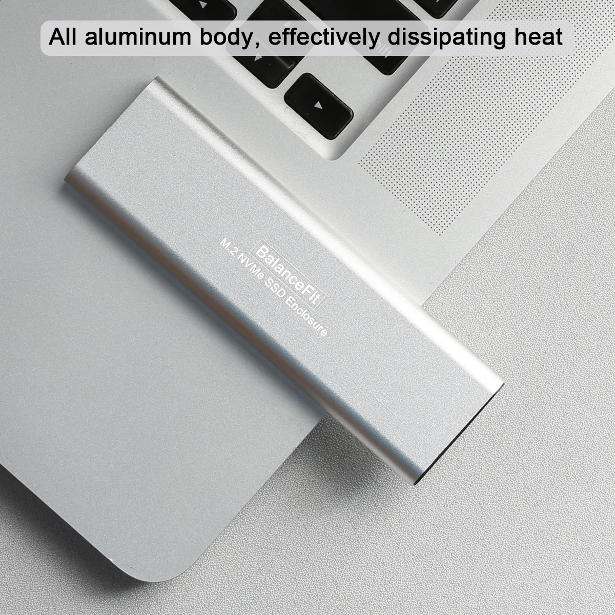 Caja SSD M.2 NVMe, USB C externo sin herramientas, caja de disco duro con cableado y adaptador tipo C a USB, para SSD 2230/2242/2260/2280 - imagen 5