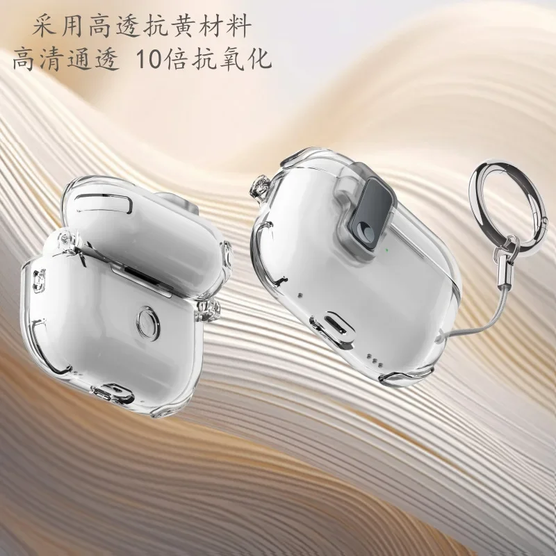 Funda magnética para auriculares con interruptor automático para Airpods 4, Funda protectora transparente para Air Pod 4 3 2 1, Funda suave transparente - imagen 5