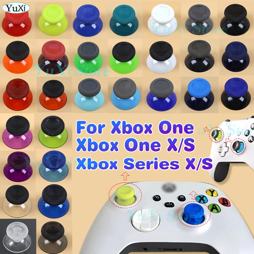 2/10 Uds. Cubierta de tapa de agarre de palos de pulgar para XBox Series X S Xbox One S X controlador de mando DIY botones basculantes de Joystick analógico 3D