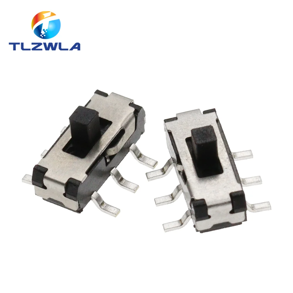 10 Uds MSS22D18 Mini interruptor deslizante SMD SMT en miniatura 2P2T 6 pines mango alto 2MM para interruptor de DVD - imagen 4