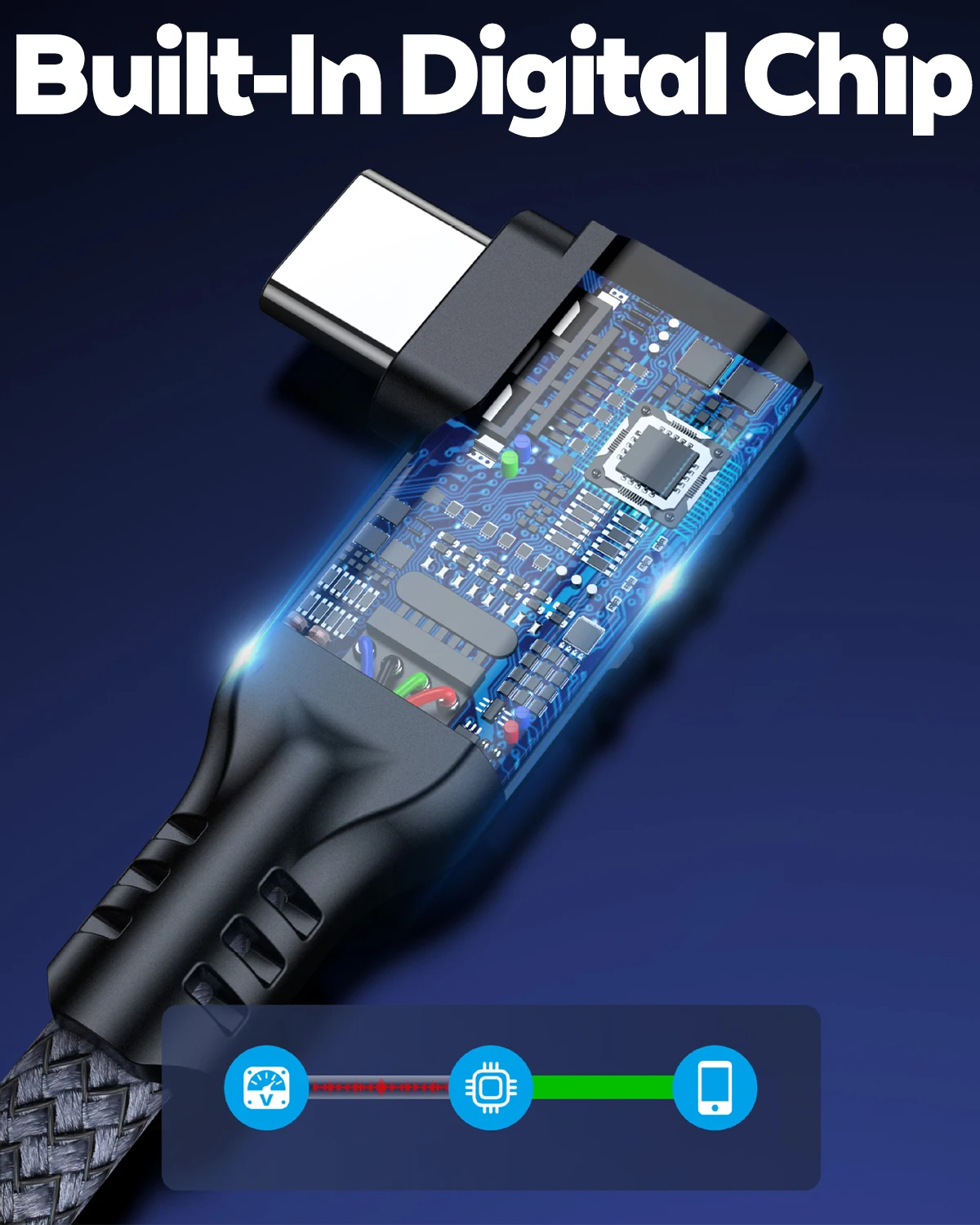 Hannord Cable de extensión tipo C con codo USB3.2 Datos Pantalla de 8K Espejo Cargador rápido de 240W con transmisión de 20G - imagen 3