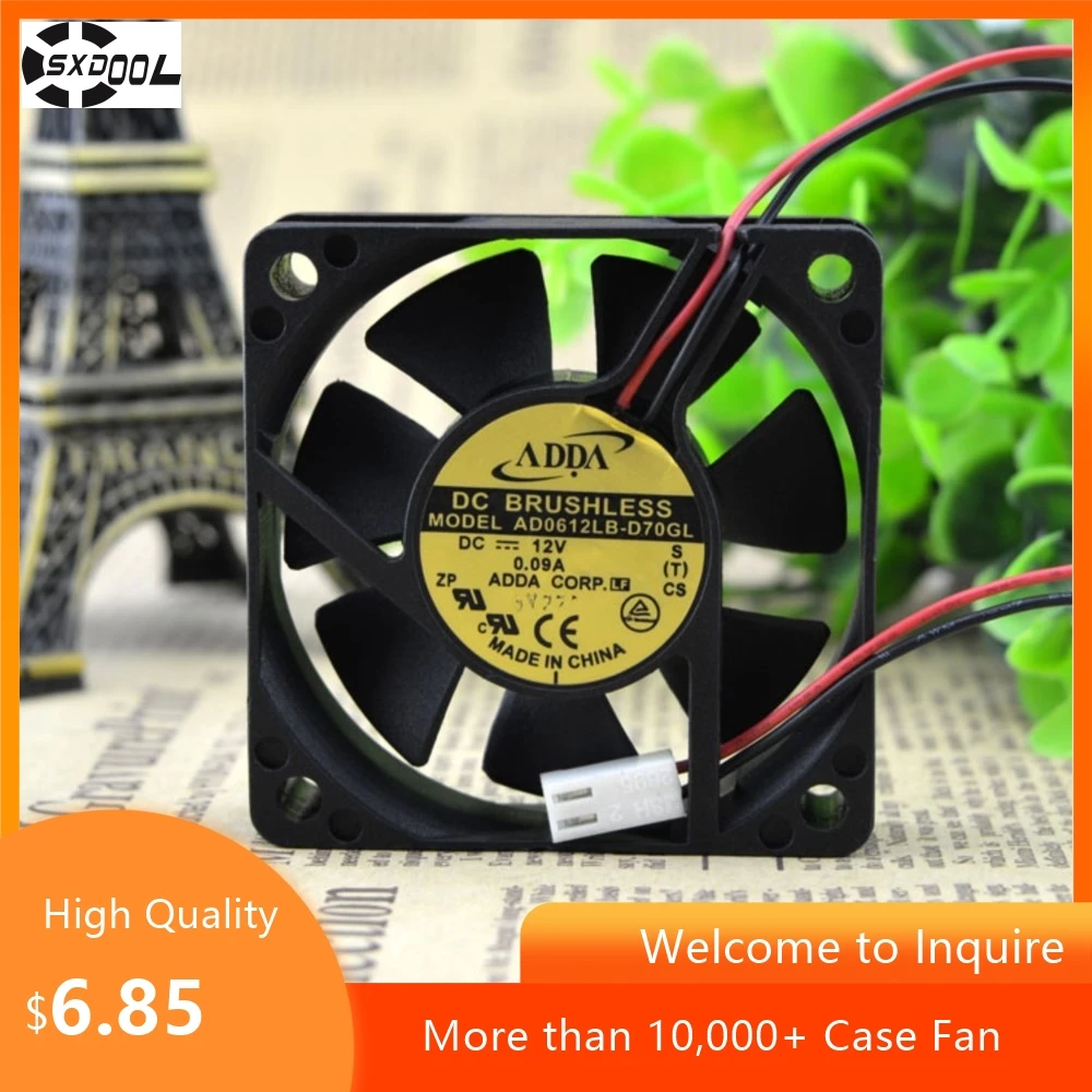 Para Adda 6015 ventilador silencioso de 6cm 12V 0.09A AD0612LB-D70GL para flujo de aire en sistemas de refrigeración para discos duros electrónica de pequeña escala - imagen 4