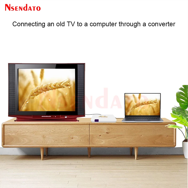 Convertidor modulador Compatible con HDMI a RF, caja transmisora de TV de señal analógica con Control remoto para proyector de Monitor de TV - imagen 5