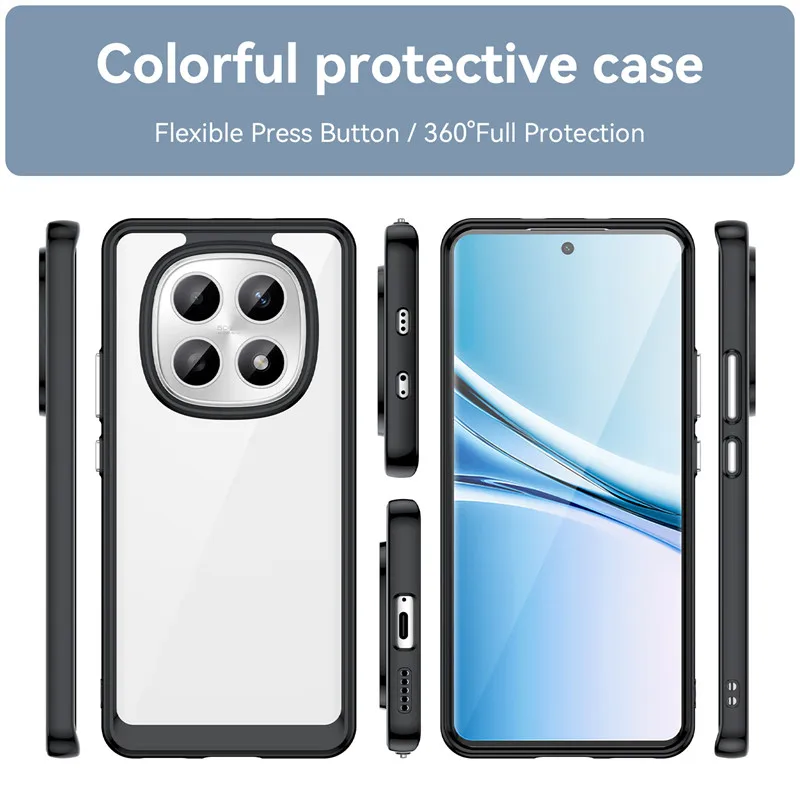 Para Xiaomi Redmi Note 15 5G Funda Redmi Note 15 Funda TPU borde acrílico Backplane Fundas protectoras para teléfono Note 15 Pro Plus Funda - imagen 2