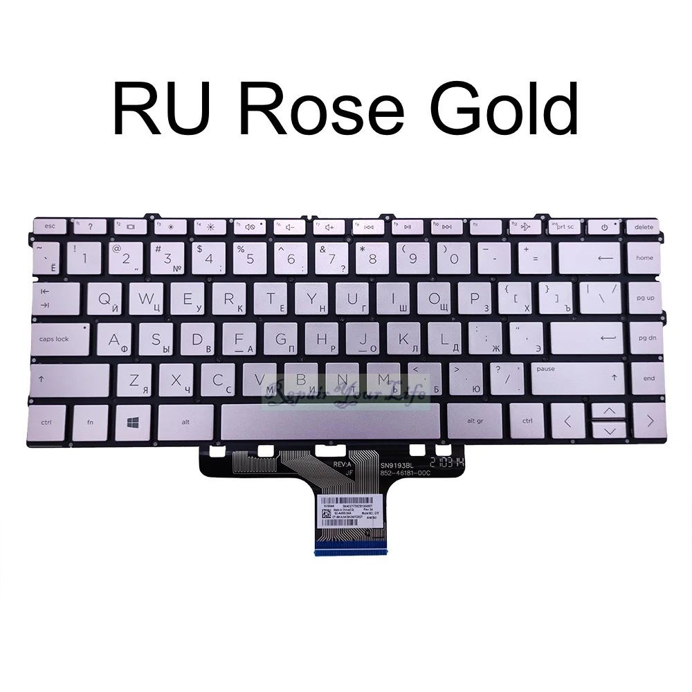 Teclado Latino US UA RU para HP X360, 14-DW, 14-DV, 14M-DW, TPN-Q171, dv0003TX, ruso, ucraniano, L96522, L85713, 161, L96524, L85711, 001 - imagen 4