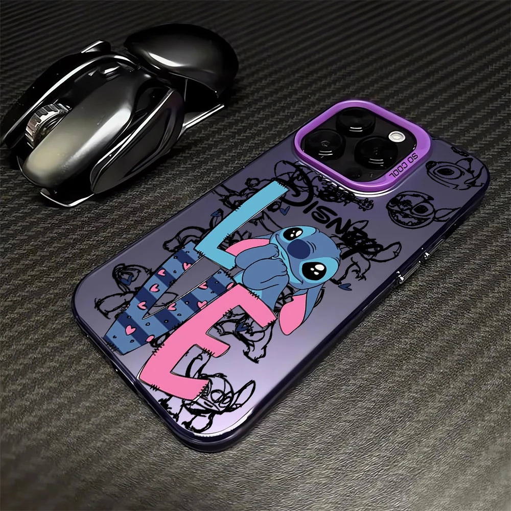 사랑스러운 스티치 릴로 만화 전화 케이스 삼성 갤럭시 S25 S24 S23 S22 S21 Note20 FE 울트라 플러스 4G 5G 안티 가을 매트 커버 - imagen 5