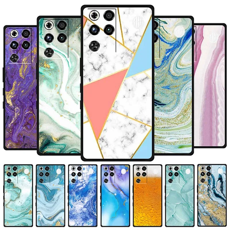 Para ZTE Nubia RedMagic 11 Pro funda de mármol fundas de teléfono de silicona suave para RedMagic 11 Pro contraportada parachoques pintado de Mica colorida