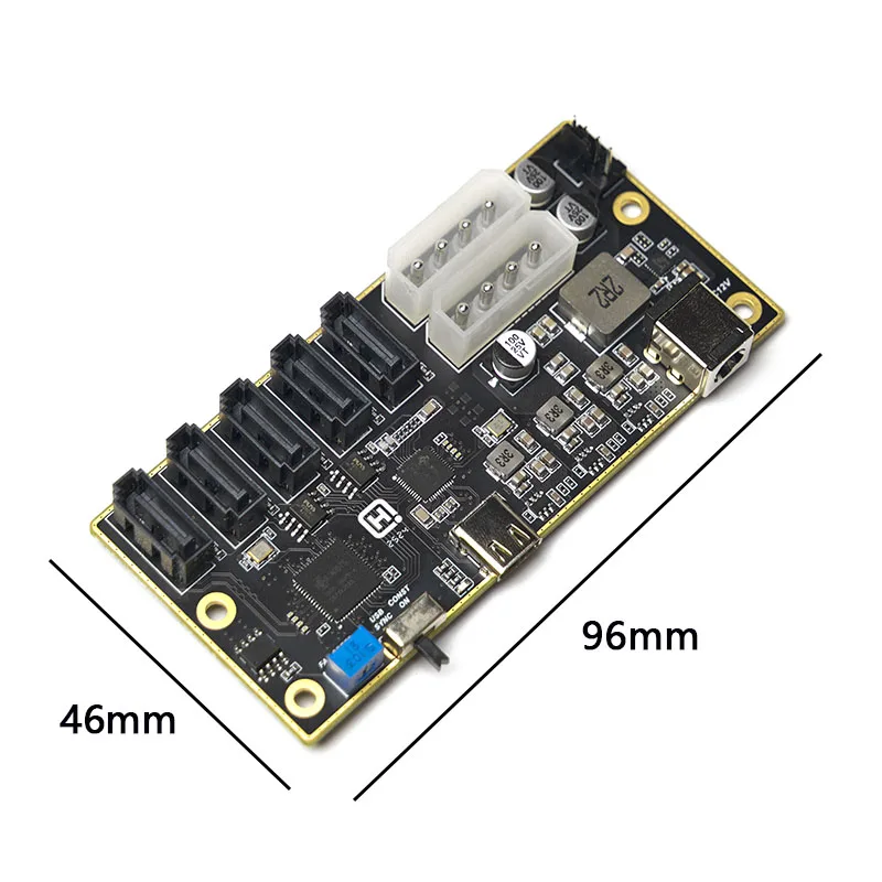 Tarjeta de expansión HDD externa SSD de disco duro tipo C a 5sata, tarjeta de datos de disco duro, módulo de fuente de alimentación CC para ordenador industrial NAS - imagen 4