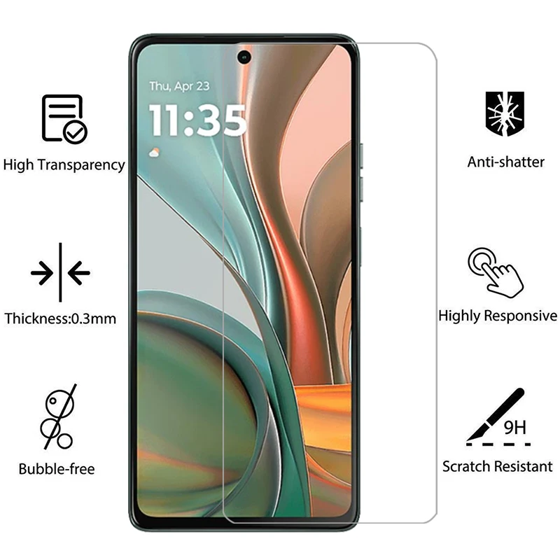 Protector de pantalla de vidrio templado para motorola moto g75 en motog75 motog g 75 75g 5g película motorolag75 motorol mot mto - imagen 2