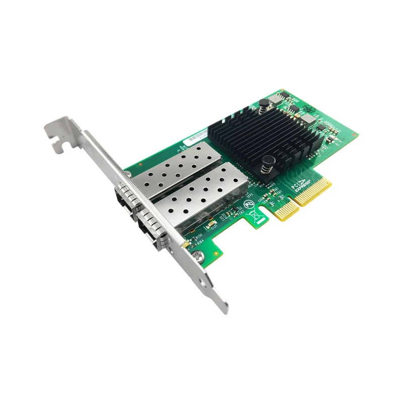 Nueva tarjeta de red SFP de fibra óptica I350-F2 de 2 puertos PCI-E x4 Intel I350 Chipset 1000M Gigabit Ethernet adaptador