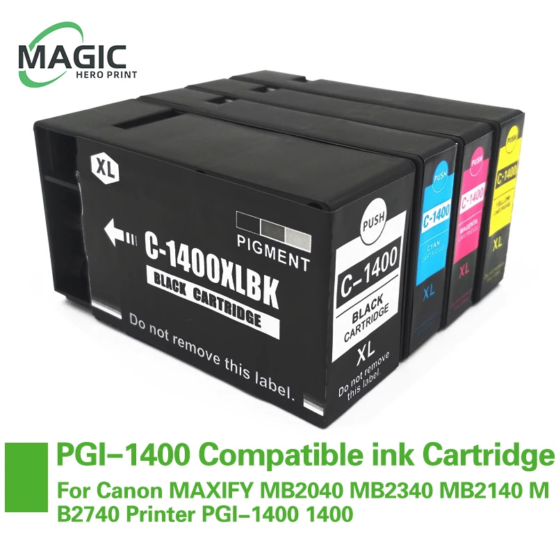 Cartucho de tinta PGI1400 PGI-1400XL para impresora, recambio de tinta Compatible con Canon MAXIFY MB2040, MB2340, MB2140, MB2740, PGI-1400, 1400, 4 colores, nuevo