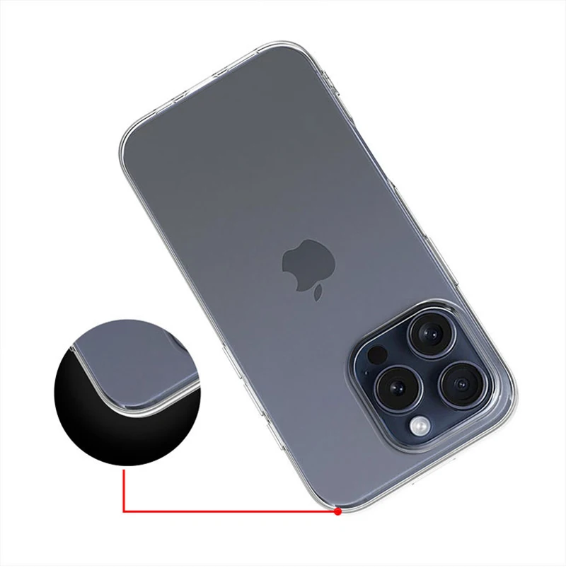 Clear Case For iPhone 16 Pro Max Soft TPU Silicon Cases For iPhone16 Pro Max 16 Plus Transparent Back Cover Capa - imagen 4