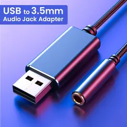 Adaptador USB a Jack 3,5 mm TRRS – Tarjeta de Sonido Estéreo