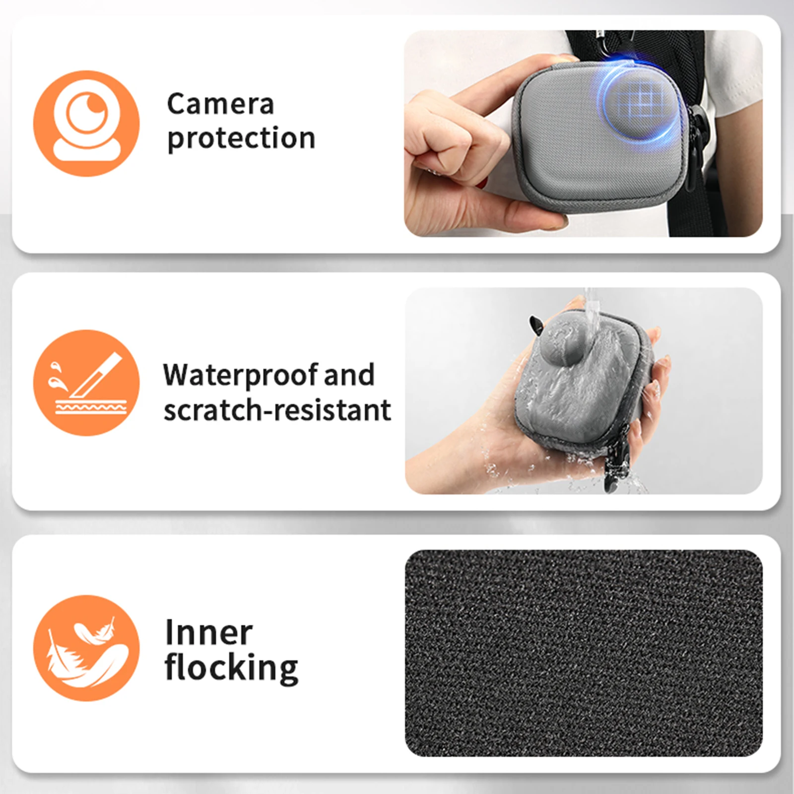 Bolsa de almacenamiento para cámara portátil Insta360 GO Ultra, funda protectora antipérdida a prueba de polvo, funda EVA a prueba de golpes para Insta360 GO Ultra - imagen 5