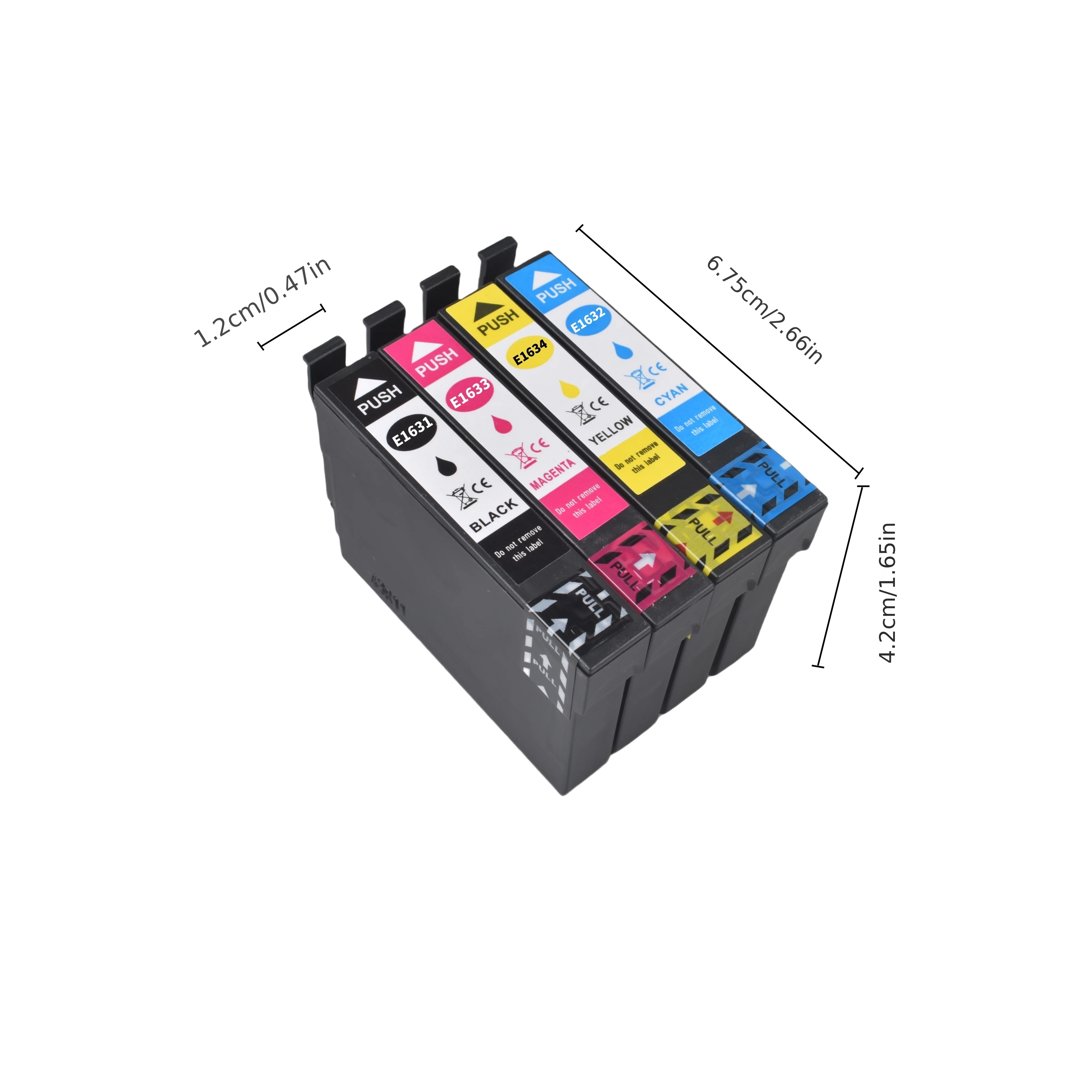 Cartucho de tinta T1631 16XL compatible con impresora EPSON WorkForce WF-2010W/2510WF/2530WF/2540WF/2630WF/2650DWF/2750DWF/2760DWF - imagen 4