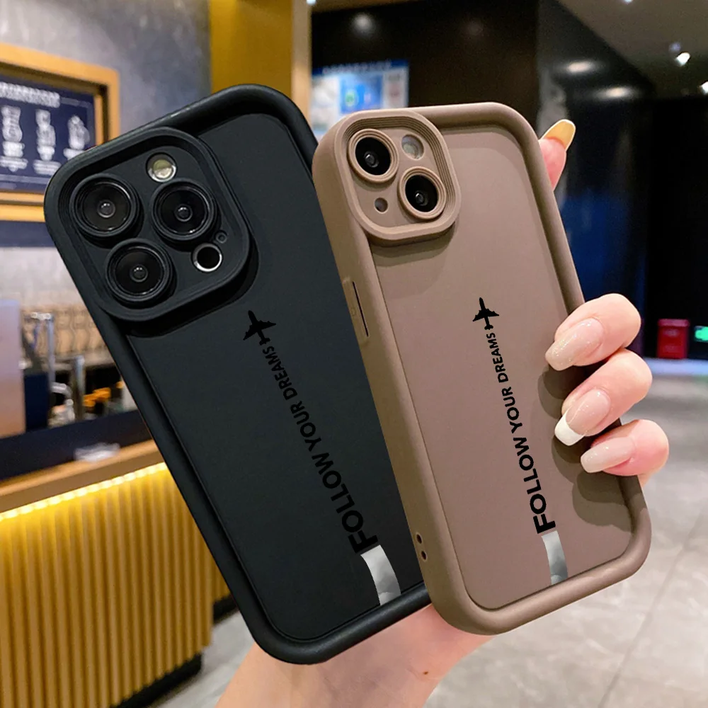 Reisen inspirierte Flugzeug-Route-Design-Silikon-Handyhülle für iPhone 13, 15, 11, 12, 14, 16, Pro Max 7, 8 Plus, XR, XS, XSE, matte Abdeckung - imagen 5