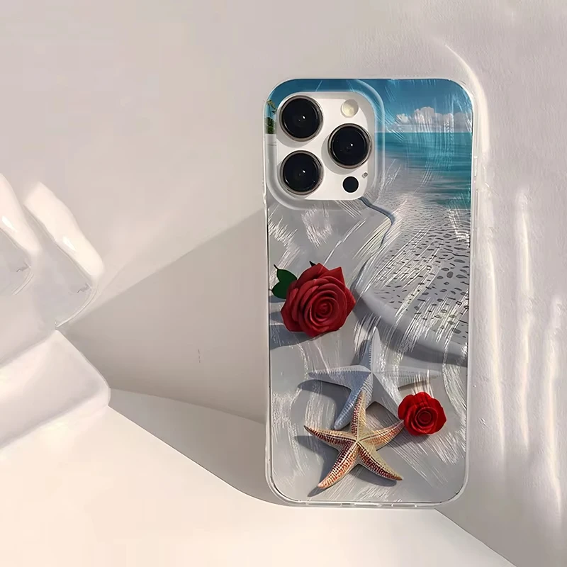 Funda de teléfono brillante para Samsung Galaxy S25 Ultra S24 S23 S22 S21 Plus A55 A54 A35 A15, funda dura con patrón de flor de hibisco de acuarela - imagen 4