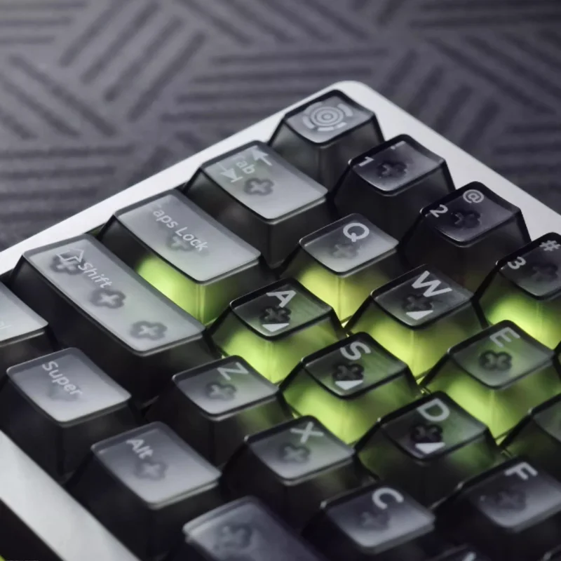 MiFuny-teclas transparentes antiniebla, 150 teclas, teclas de PC personalizadas, color morado/gris, para teclado mecánico hecho, accesorios para juegos - imagen 5