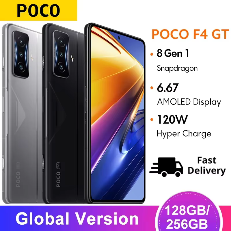 POCO F4 GT 5G versión Global, 128GB/256GB, Snapdragon 8 Gen 1, Octa Core, disparadores pop-up, 120W, hipercarga, 120Hz, NFC