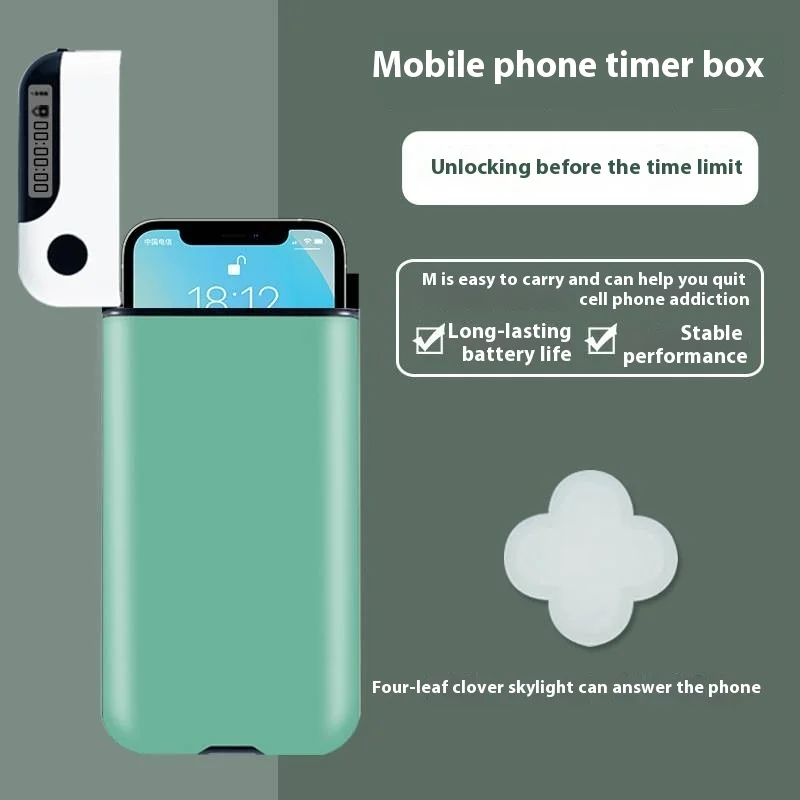 Caja Keepin con cerradura para teléfono inteligente, caja de sincronización portátil para teléfono móvil, caja de seguridad con autorregulación, límite, uso en teléfono móvil