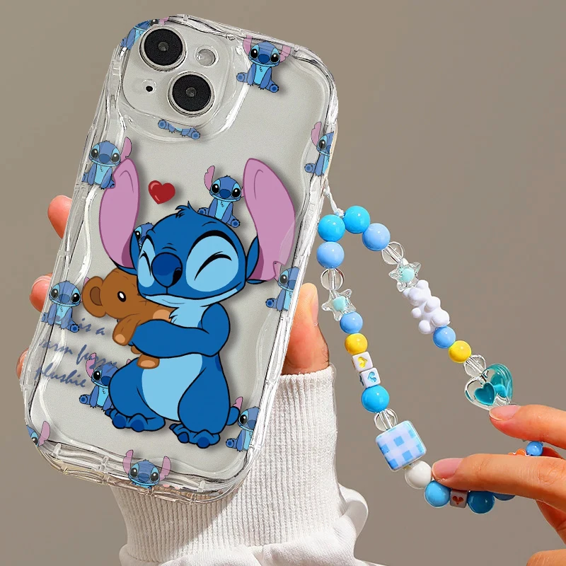 Funda de cadena con forma de corazón de punto transparente de TPU para Infinix Hot 50 40 Pro Hot 30 Play Camon 30 Pro 4G 5G fundas de teléfono - imagen 4