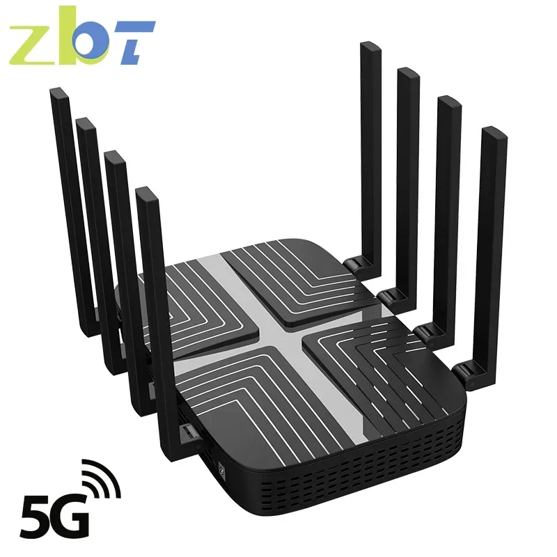 Enrutador ZBT de doble tarjeta cat9 4G 3000Mbps Wi Fi Openwrt WIFI6 MESH USB3.0 4 * LAN 8 antena 2,4 GHz 5GHz extensor de red de doble banda