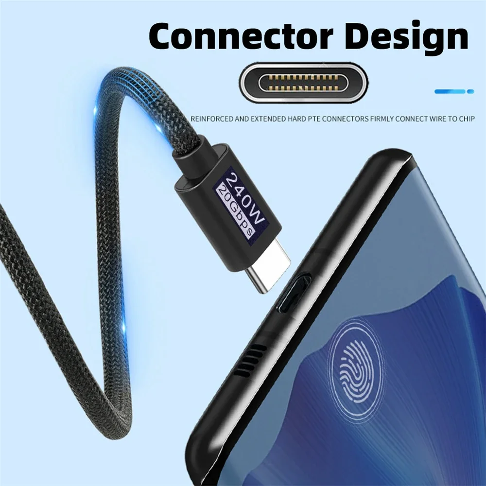 Cable magnético USB C USB4.0 tipo C 20Gbps PD3.1 240W 8K 5K 4K Cable de extensión de carga rápida de datos - imagen 4